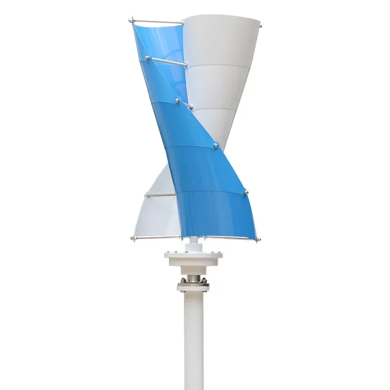 100W Vertical Axis Wind Driven Generator Spiral Engineering Outdoor Power Supply Equipment Landscape Street Lamp Wind Generator