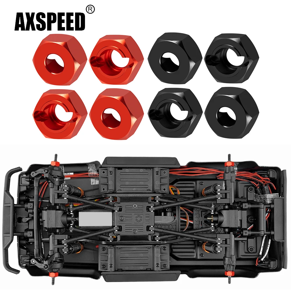 AXSPEED Liga de Alumínio Hex Adaptadores Conversão para HPI Venture HILUX 1/18 RC Truck Car Upgrade Parts Acessórios