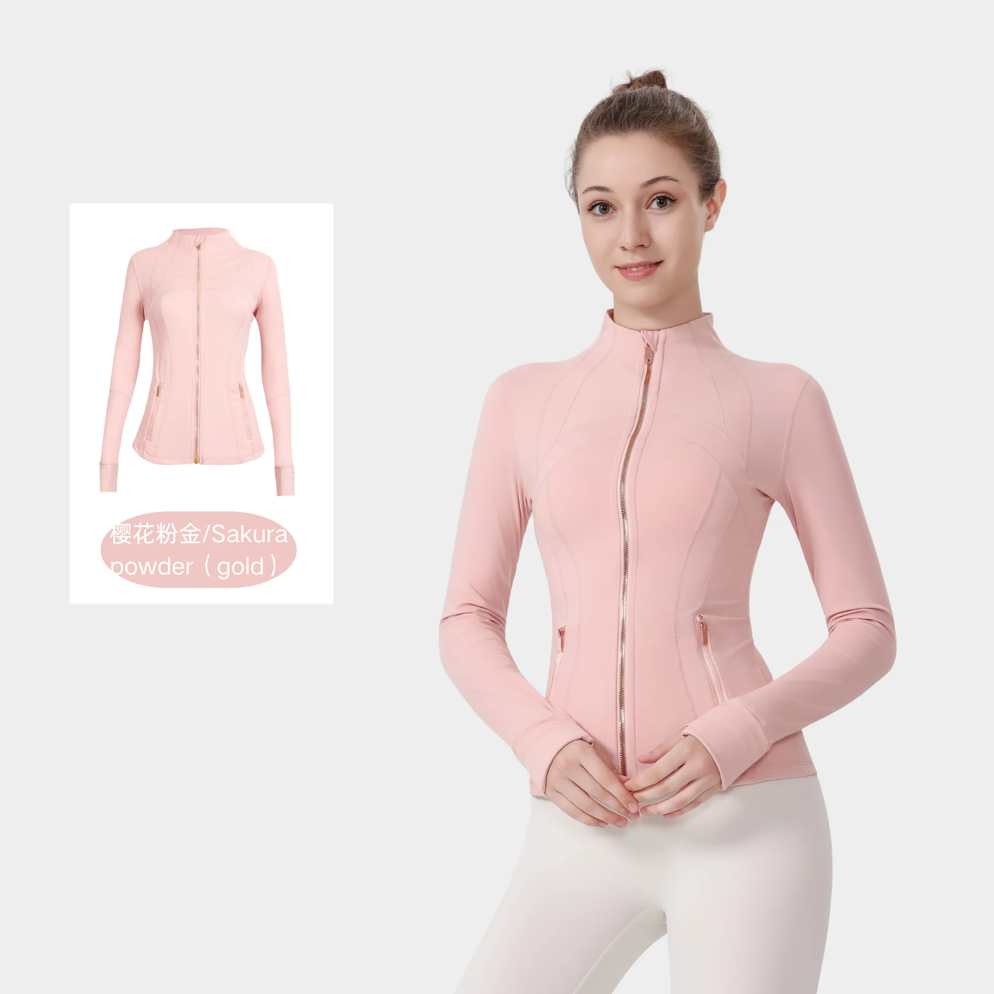 أطقم تمارين نسائية مكونة من قطعتين، وسترة قصيرة بسحاب ذهبي وسراويل ضيقة مرصعة بالنجوم، بدلة رياضية ضيقة سريعة الجفاف لصالة الألعاب الرياضية واليوجا