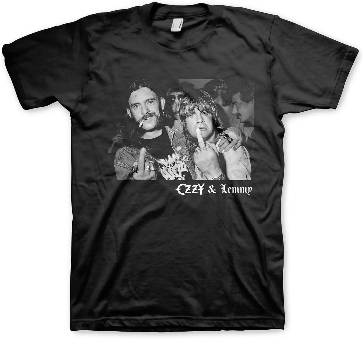 Ozzy & Lemmy Hellraisers Mens Black Short Sleeve T Shirt Heavy Metal Vintage Style Graphic Tees
