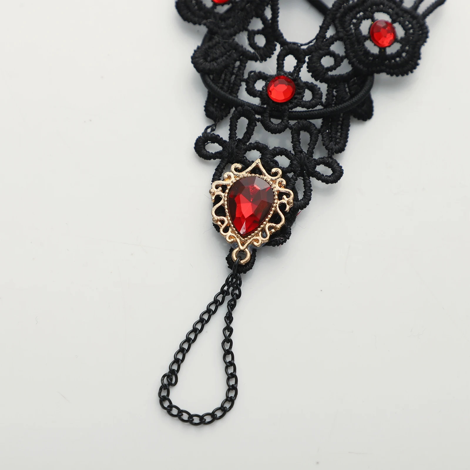 1 zestaw gotycka wykwintna koronkowa bransoletka z piórami kołnierz na szyję akcesoria kostiumowe rekwizyty na występ na scenie impreza tematyczna Halloween