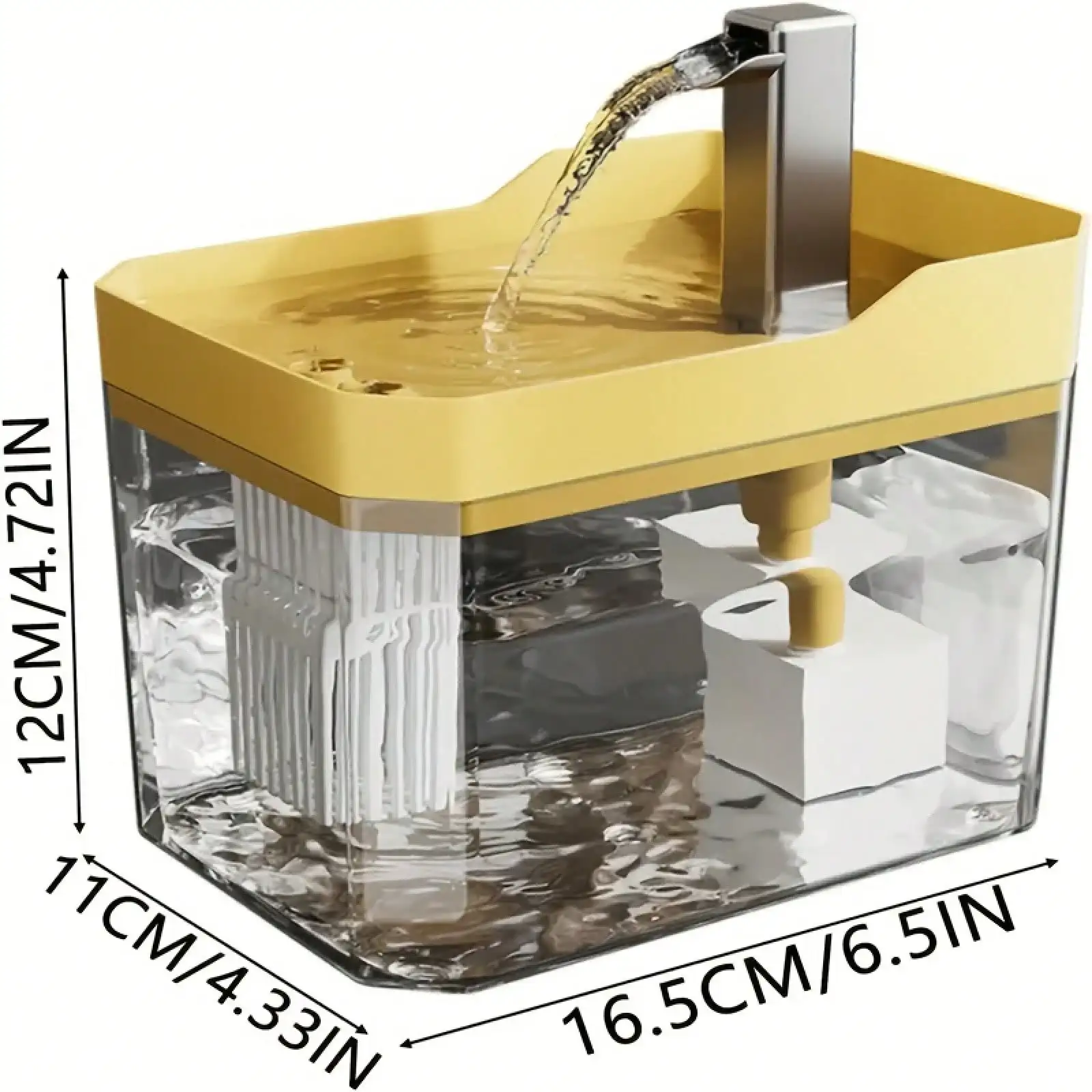 Distribuidor de água inteligente para animais de estimação de 50,72 onças Fonte de circulação automática recarregável USB ultrassilenciosa