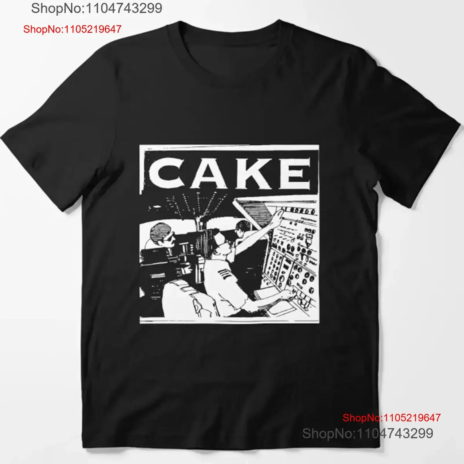 NEW Cake rock band ARTWORK black T shirt S to 5Xl 3F128 vintage Washed streetwear fashion Breathable Versatile graphic homme