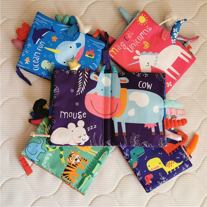 เด็กทารกใหม่ Rattles โทรศัพท์มือถือของเล่นสัตว์หนังสือทารกแรกเกิดรถเข็นเด็กแขวน Bebe การเรียนรู้ให้ความรู้ของเล่นเด็กเด็กของขวัญ