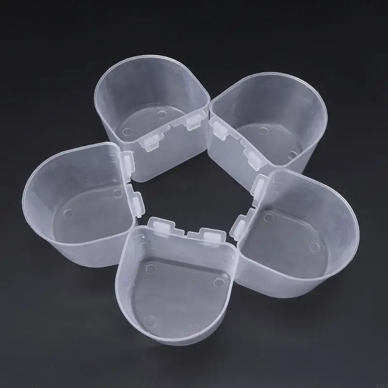 K3KD 5 PCS Bird Water Fooder bát đĩa nhựa cho lồng COLLE