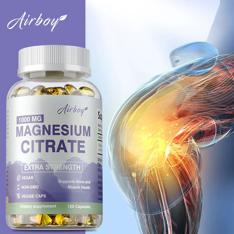 

Magnesium Citrate - Supports Muscle, Bone and Heart Health, Boosts Energy, Soothes Nerves, Improves Digestion and Absorption