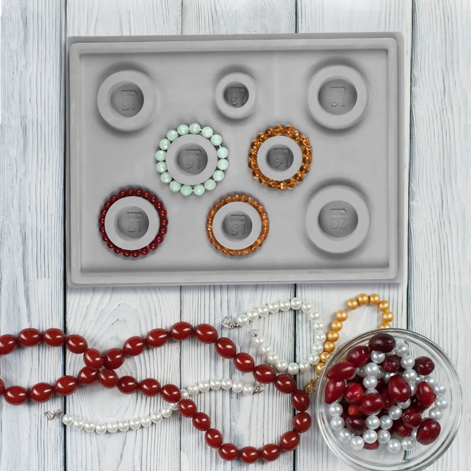 4Pcs Beads Design Trays Jewelry Making Storage Box Durable Smooth Surface Beading Accessories Beads Design Boards