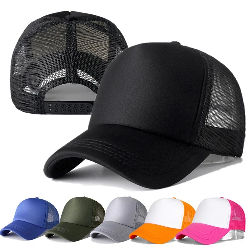 Sommer Mesh Baseball Cap Frauen Männer lässig atmungsaktiv Outdoor-Angeln Snapback Hut Trucker Caps verstellbare Sonnenschutz Visier Hüte