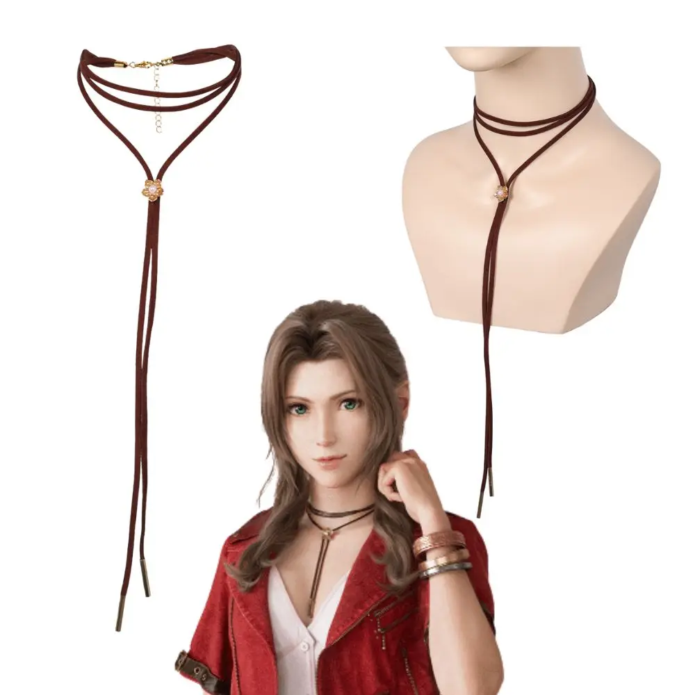 Aerith Cosplay Ketting Laatste Fantasie Vermomming Kostuumaccessoires Voor Volwassen Vrouwen Nek Sieraden Rollenspel Fantasie Rekwisieten Geschenken