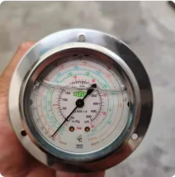 Manómetro de presión axial/radial REFCO para refrigeración y aire acondicionado R22/R134a, medición de alta y baja presión, 1 unidad