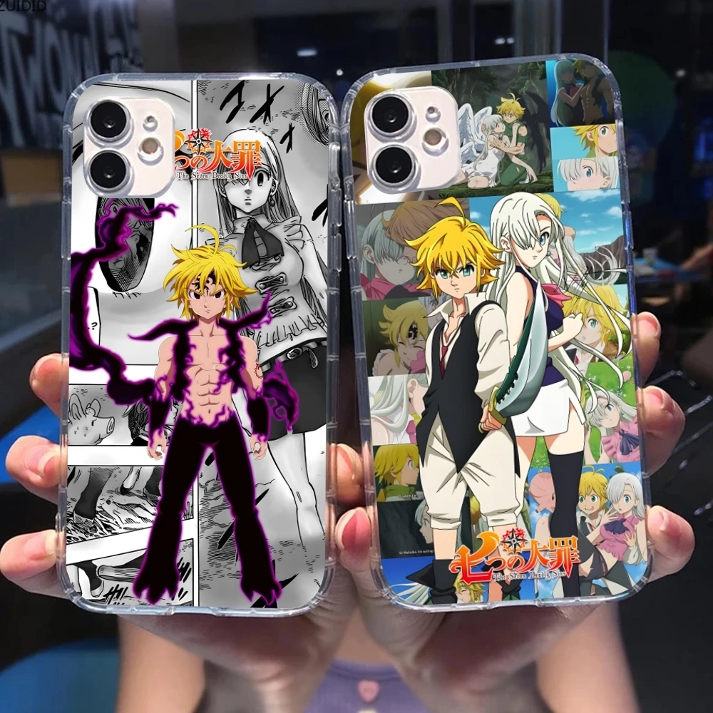 Seven Deadly Sins Meliodas Cell Phone Case for iPhone 16 15 14 13 12 11 X XR XS 8 Pro Max Plus Mini Clear Transparent Cover