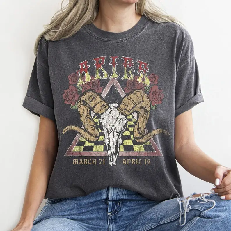 

Aries Zodiac Vintage Tee