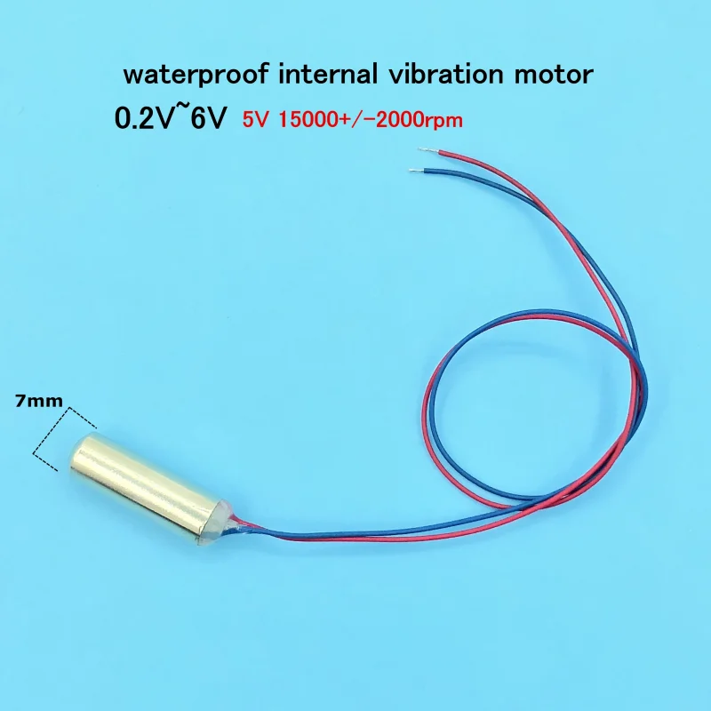 7mm Waterproof Internal Vibration Hollow Cup Motor ,1.5V 6V Massager / Beauty Machine Electric Toothbrush Motor 0.2V-0.6V