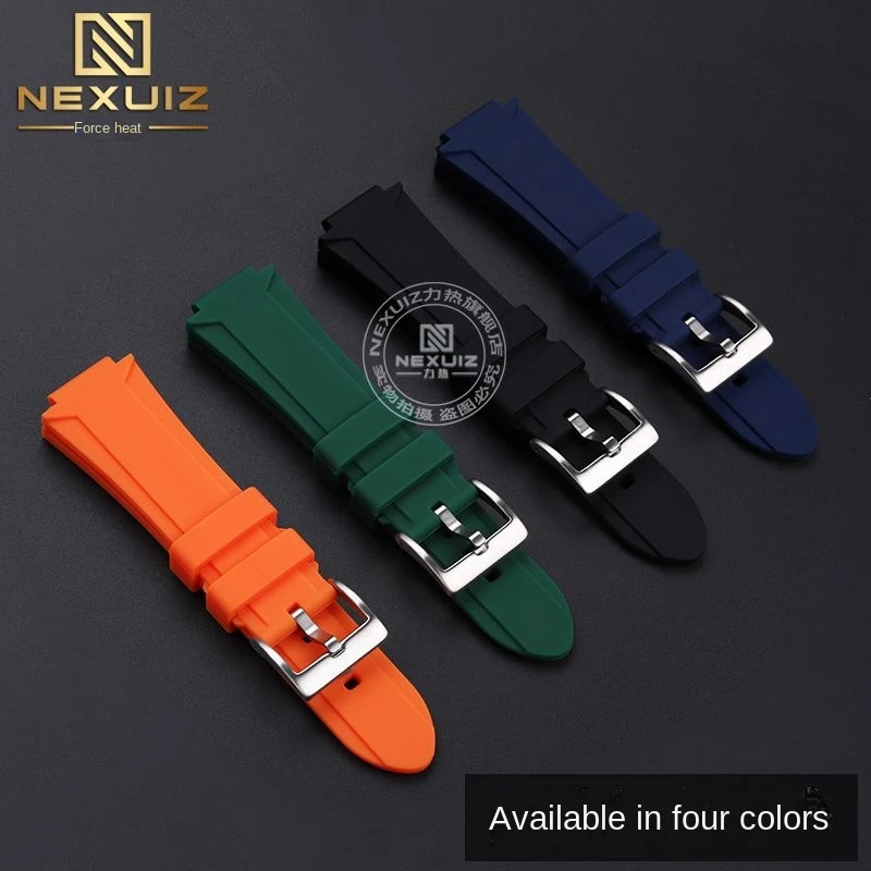 New silicone strap rubber watchband For ORIS 7730 7740 diving sports series Williams raised bracelet Blue Orange green 24x12mm