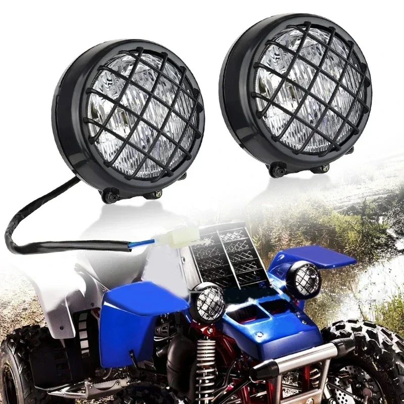 1 Pc Front Headlight Lamp For 70-150cc 4 Wheel Quad Dirt Bike ATV Buggy Compatible for Yamaha Banshee 87-2006