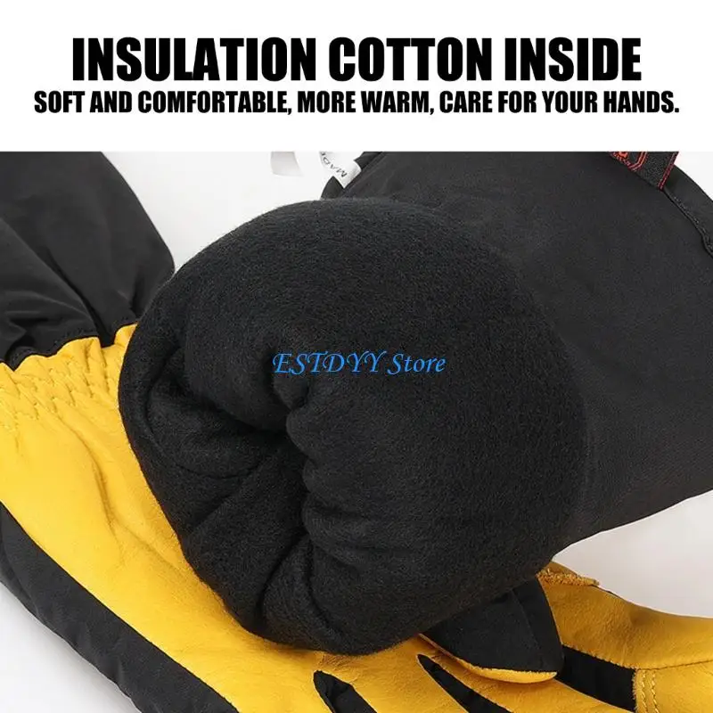 

G6DE лыжные перчатки для холодной погоды с утолщенной подкладкой, водонепроницаемые ветрозащитные перчатки для сноуборда для и