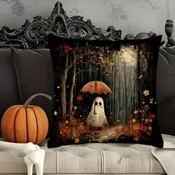 Halloween decoration pillowcases, suitable for living room sofa cushion covers, bedroom room decoration holiday gifts