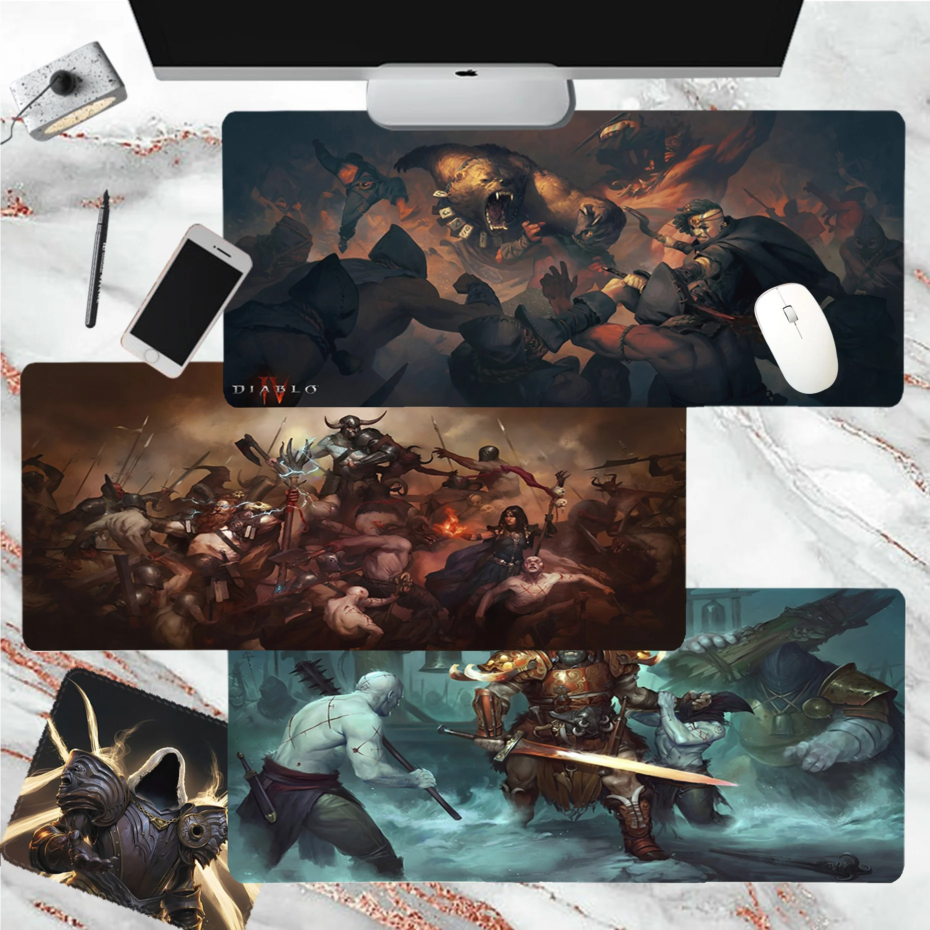 

Diablo 4 Mousepad girl pad Keyboards Mat Rubber Gaming mousepad Desk Mat Size for large Edge Locking Game Keyboard Pad