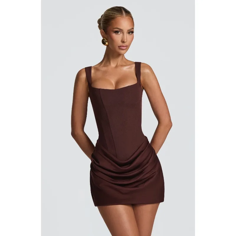 summer-solid-pleated-hem-sling-women-mini-dress-elegant-u-neck-sleeveless-backless-bandage-slim-dresses-evening-club-party-gown