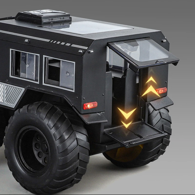 1:24 All-Terrain Sherp Alloy ATV Truck Model Diecasts Metal Off-Road Vehicles Car Model Simulation Sound and Light Kids Toy Gift