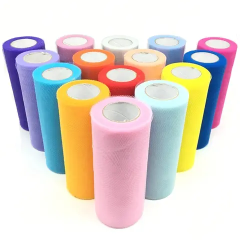 Organza 25 Yards Length Tutu Tulle Spool Rolls Fabric for DIY Wedding Skirt Girl Baby Shower Decor Party Crafts Home Accessories