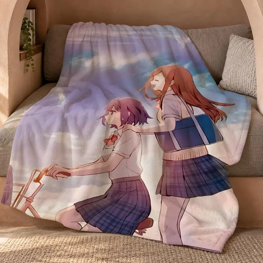 Anime Adachi And Shimamura Throw Double Sided Flannel Throw Blanket Soft Travel Camping Sofa Bed Home