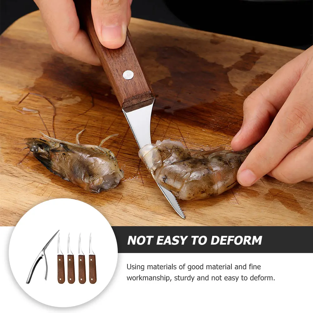 

1Set Shrimp Cleaning Supplies Stainless Deveiner Cutter Practical Gift Friends Family Smooth Surface Shrimp Deveiner