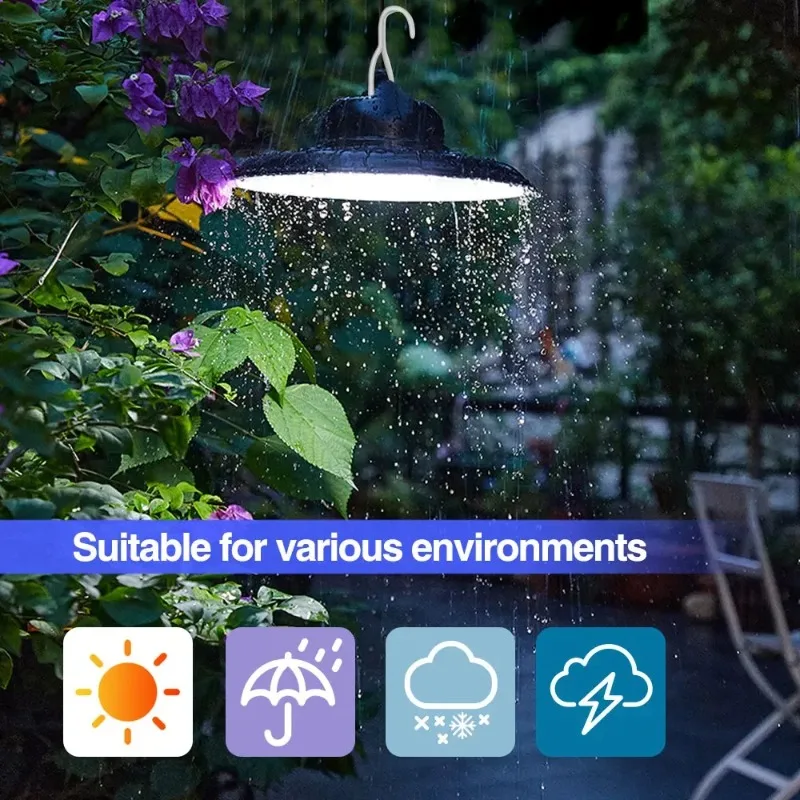 LED remote transmission solar pendant light wall lamp waterproof outdoor garden pendant light garage pavilion porch chicken coop