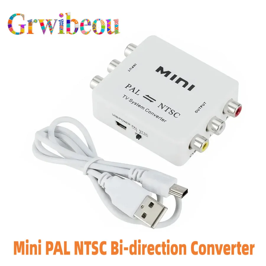 Nuevo Mini PAL NTSC convertidor de sistema de TV bidireccional conmutador PAL a NTSC NTSC a PAL convertidores de conexión compuesta de TV bidireccional