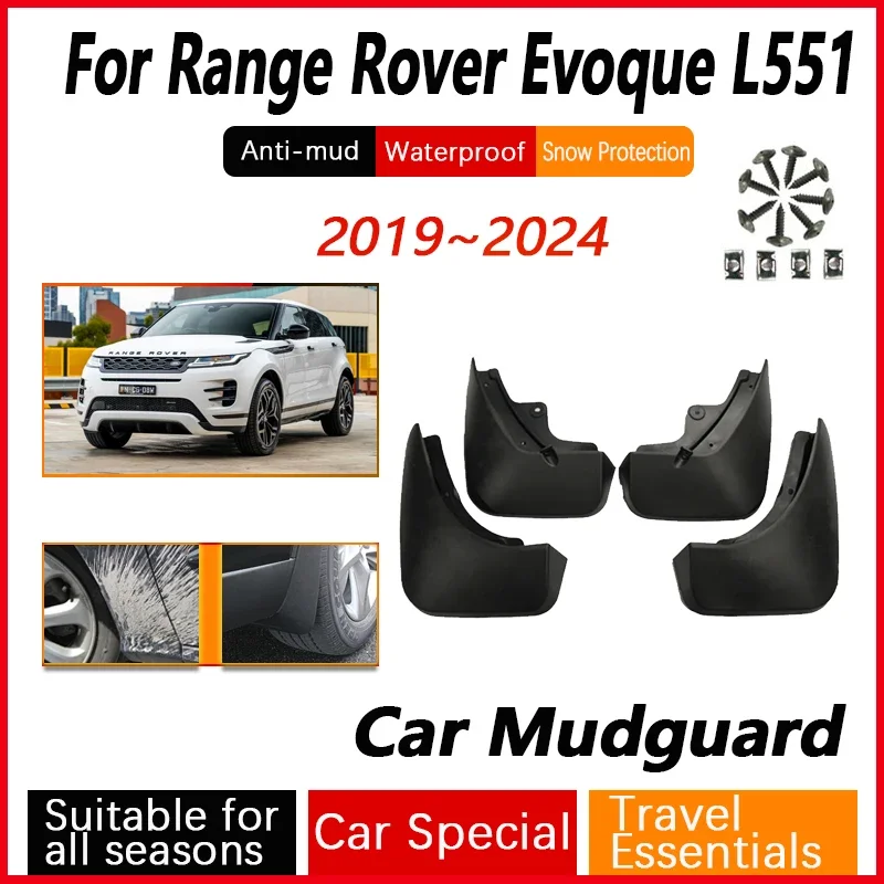 

4PCS Car Wheel Fenders For Range Rover Evoque L551 2019~2024 Antifreeze Mudguards Flares Splash Guards Mudflaps Auto Accessories