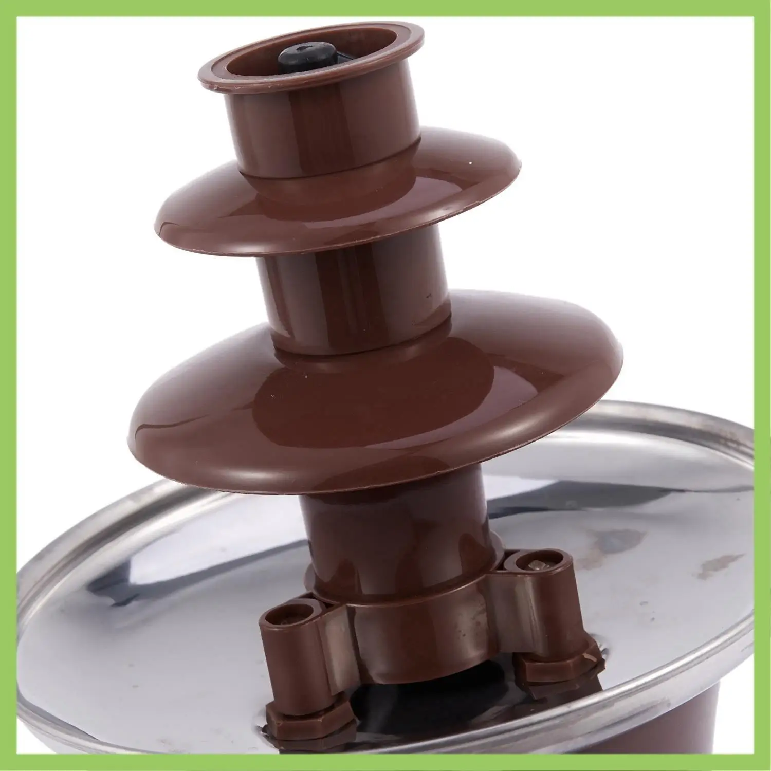 

New Mini Chocolate Fountain Three Layers Creative Chocolate Melt With Heating Fondue Machine Diy Melt Waterfall Pot Melting Towe
