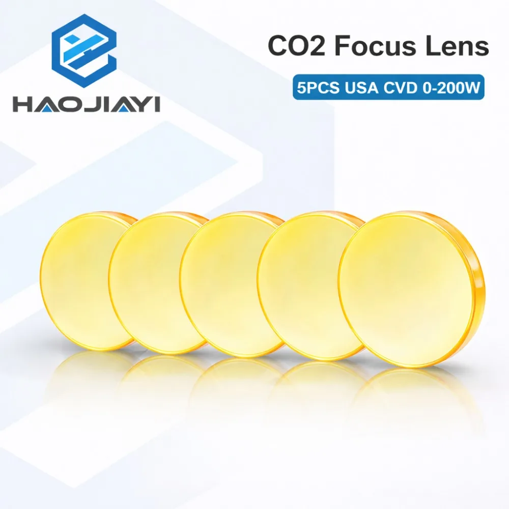 

5PCS Focus Lens USA CVD ZnSe DIA 12/18/20mm for 0-200W CO2 Laser Engraving Cutting Machine