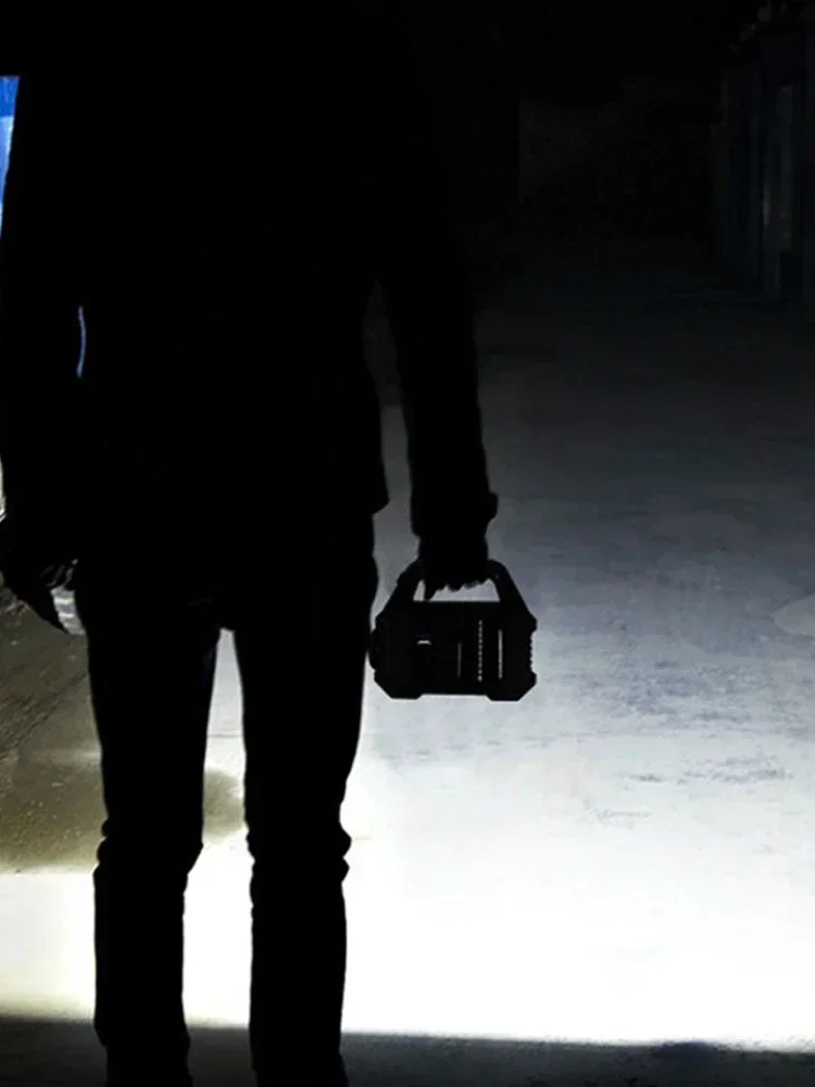 Lanterne solaire Cob Rechargeable par Usb trois en un, Led de chargement pour appareil, lampe de poche d'urgence, 3 Modes d'éclairage, alimentation extérieure