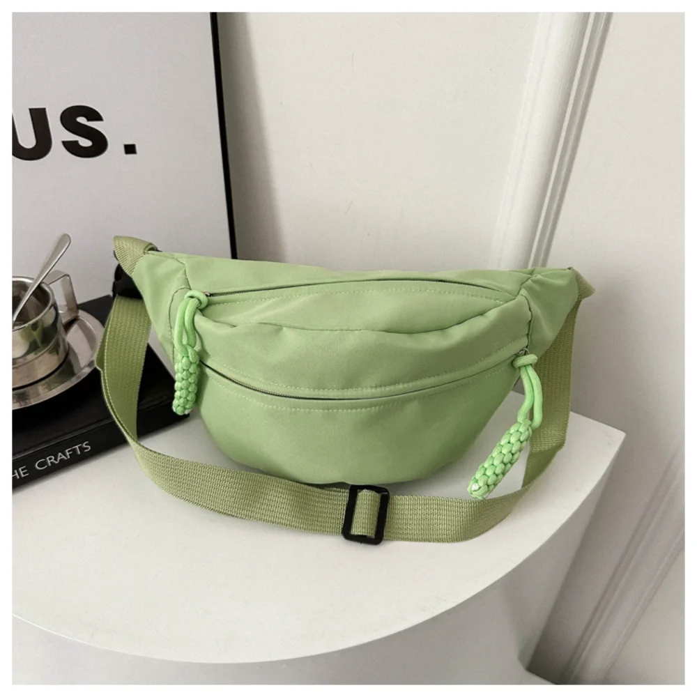 Canvas Crossbody Waist Pack para Mulheres, Banana Bag, Sling, Corrida, Fanny Packs, Esporte, Meia Lua, Cinto, Casual, Peito Malas