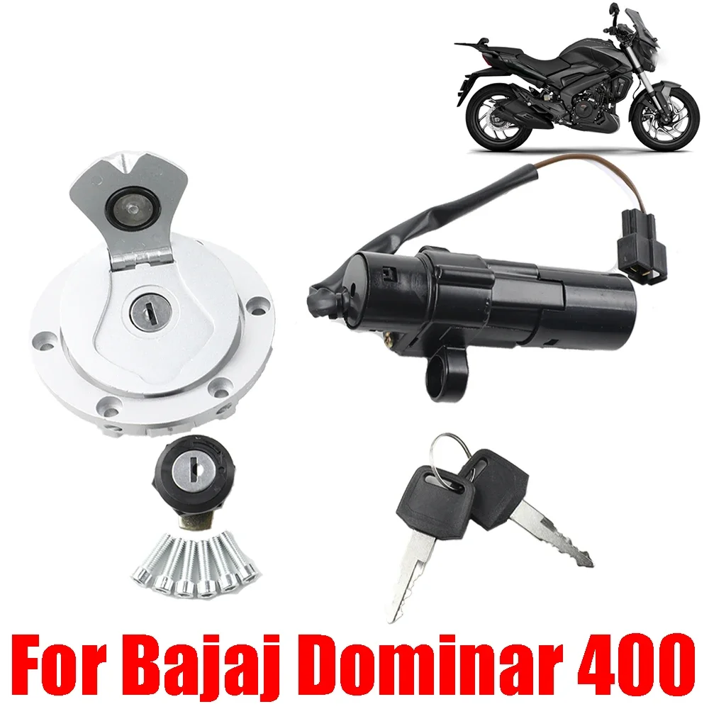 Accesorios para Motocicleta Bajaj Dominar 400, Interruptor de Encendido, Llave de Arranque, Tapa del Tanque de Combustible, Cerradura del Asiento, Juego de Cerraduras Eléctricas para Puerta