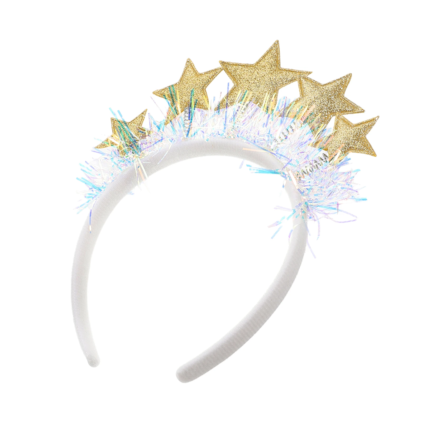 

Glitter Star Headband Christmas Pentagram Hair Band Sequins Holiday Hoop New Years Party Women Birthday Tiara Performance