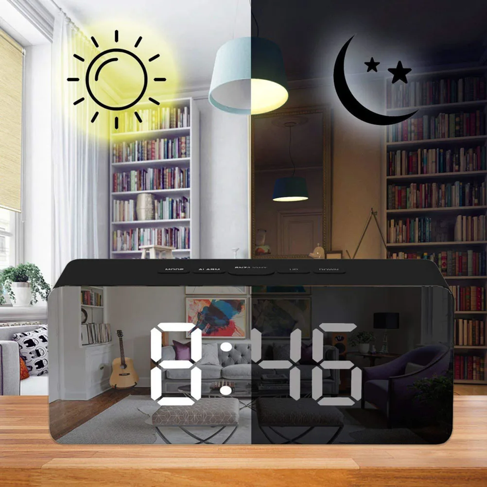 

alarm clock mirror clock digital clock clock with temperature led clock