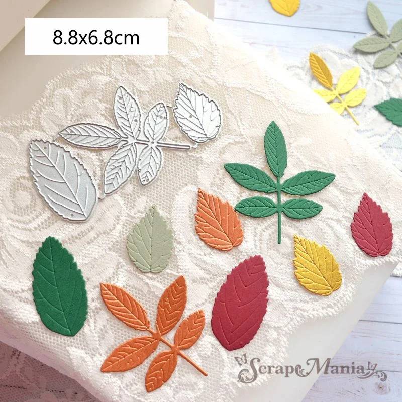 Piggy Craft metal cutting dies cut die mold Leaf series decoration Scrapbook paper craft mold blade punch stencils dies