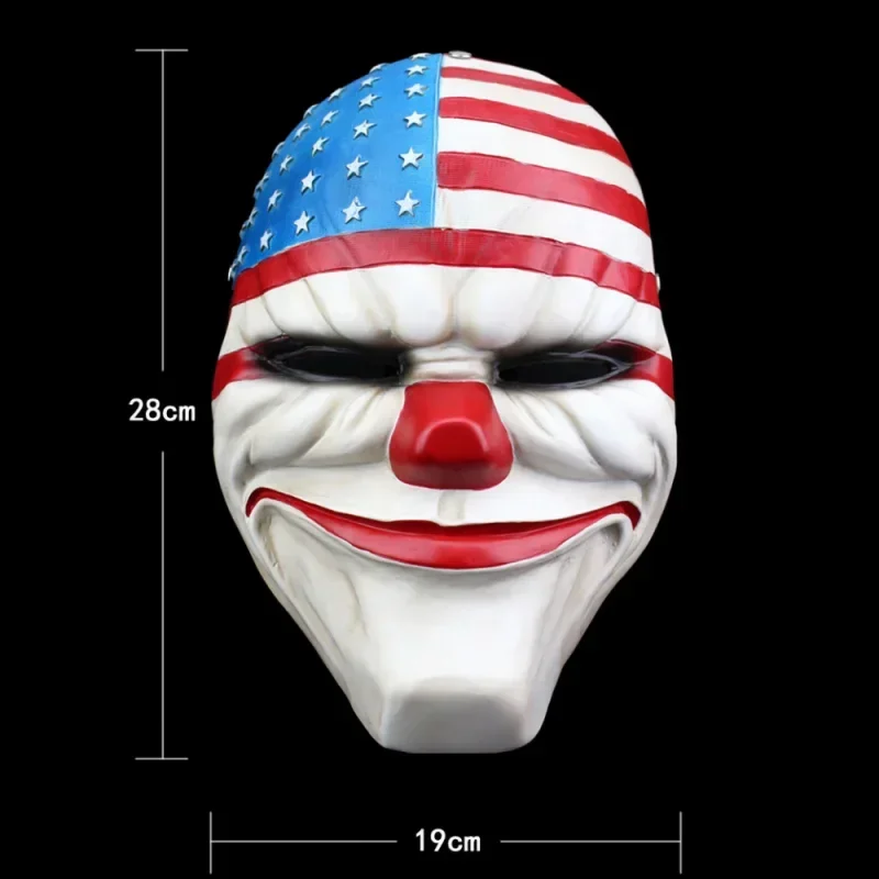 Steam Game Pay Day 2, маска из ПВХ, страшный клоун Даллас, волк, граффити, шлем, Хэллоуин, маскарадный костюм для вечеринки, реквизит, розыгрыш MN3