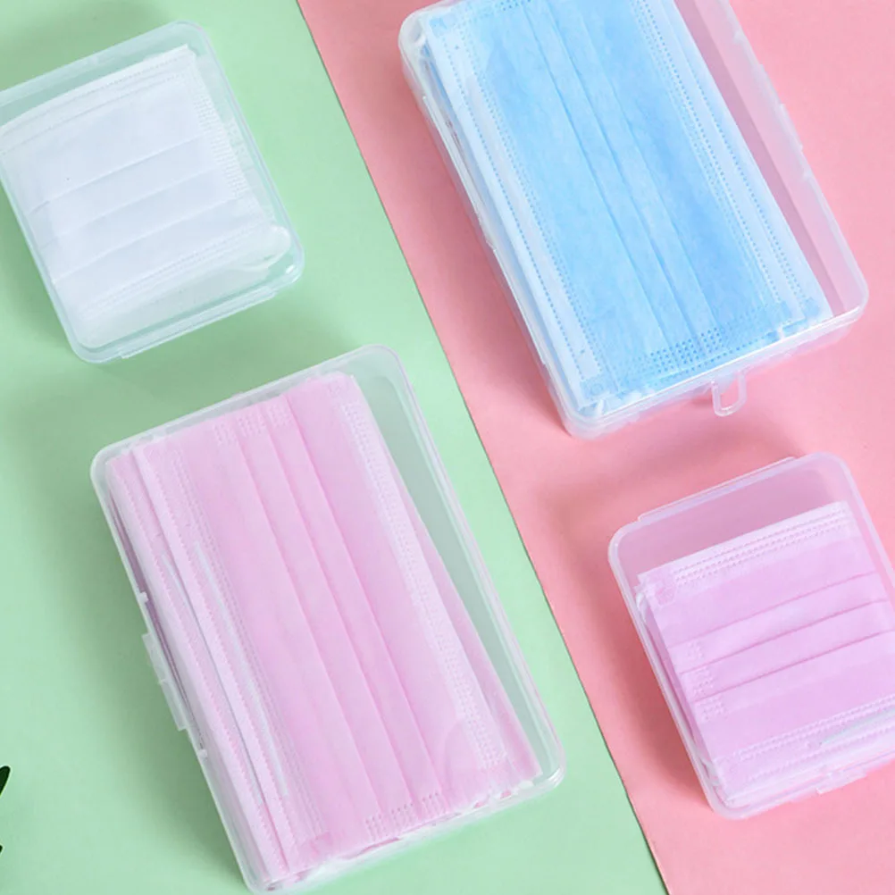 

3Pcs Transparent Mask Storage Box Small Items Organizer Premium Material Craftsmanship Durable Safe No Harmful Substances Home