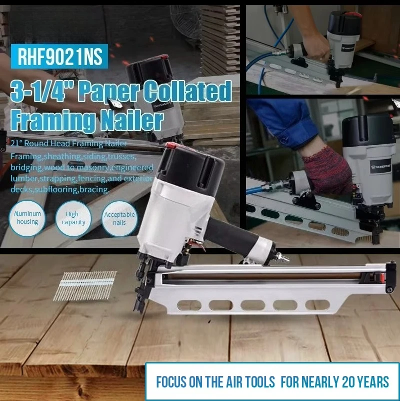 21 Degree Round Head Frame Nail Tool Pneumatic Tool High Quality, Heat Treated Aluminum Housing
