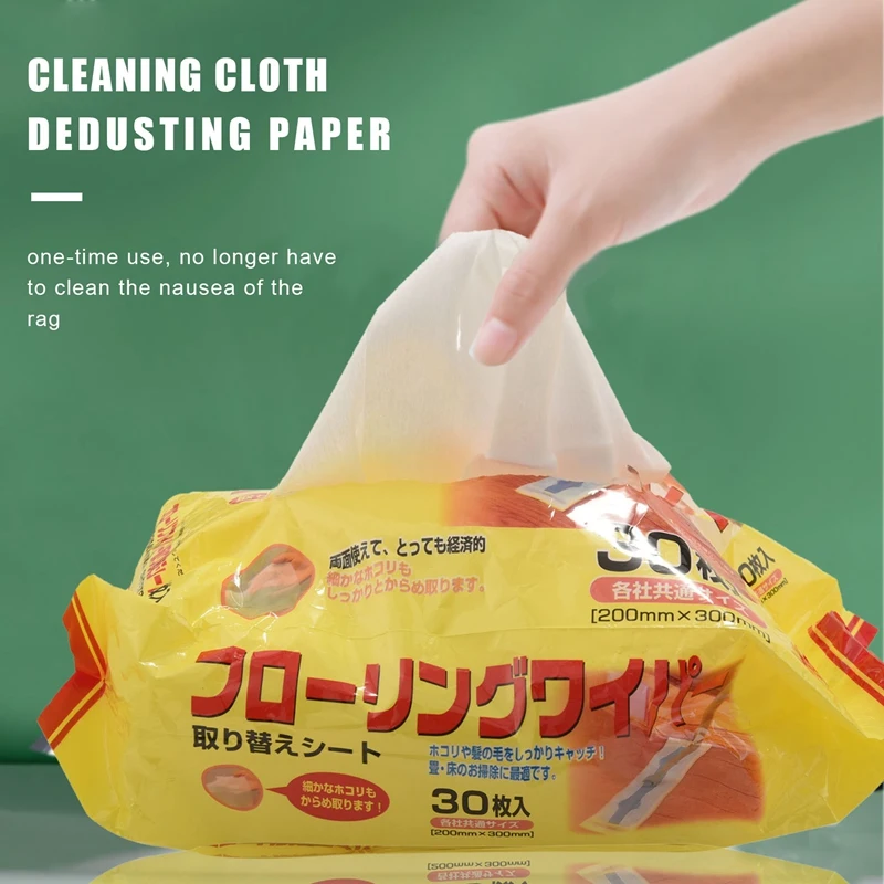 Disposable Microfibre Electrostatic Floor Cloths For Flat Swivel Mop Multi Fitting Cleaning Wipes Dust Removal Mop Paper 3 Packs