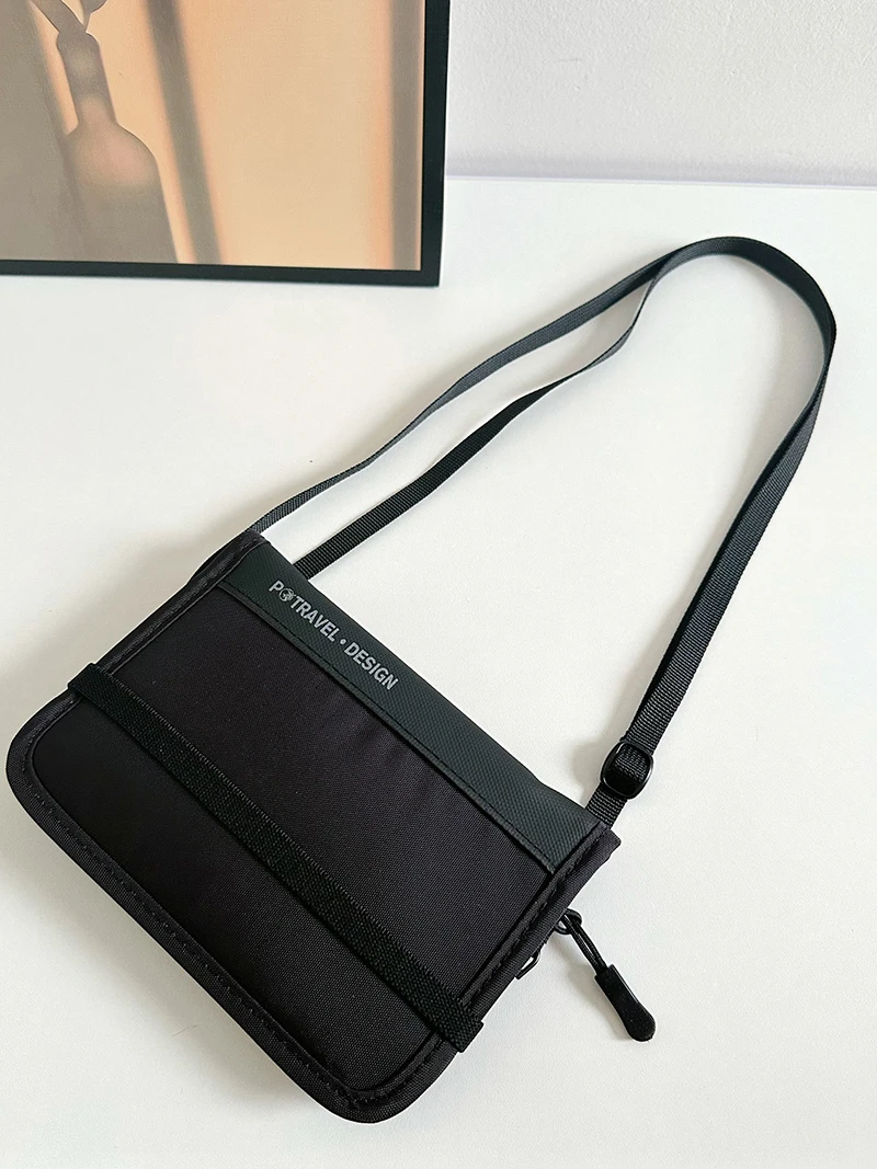 RFID Blocking Anti-Theft Passport Holder Wallet, Waterproof Crossbody Travel Document Organizer, Lightweight Mini Card Pouch