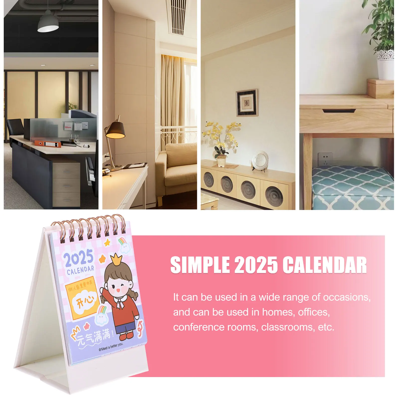 

Mini Desk Calendar Flip Advent Planner for Decorate Decorations Women Office Paper Ornaments