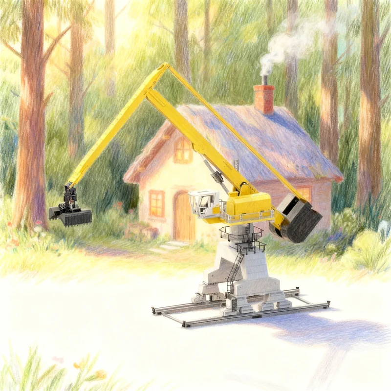 

9605 деталей MOC Sennebogen 8100EQ: Полная техническая модель для опытных строителей, креативный подарок, коллекционный декор для детей