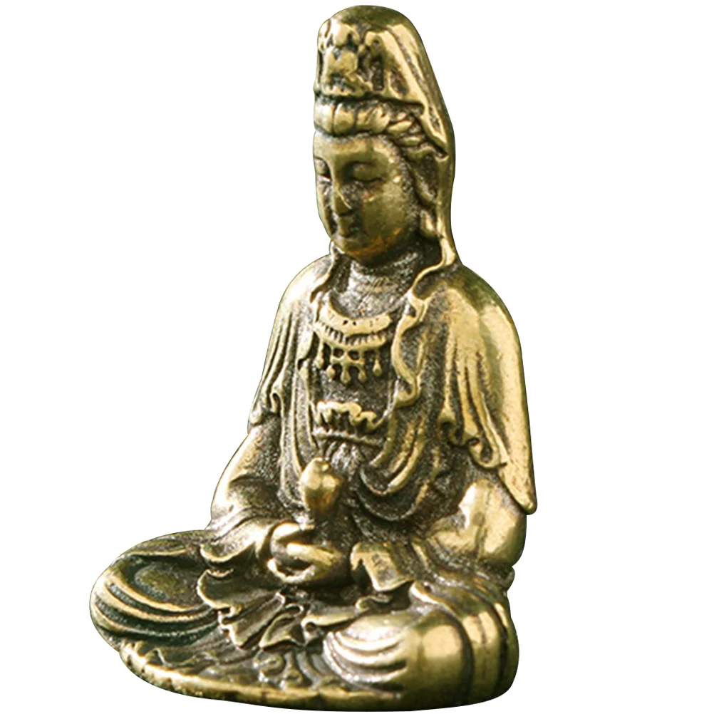 Brass Buddha Style Decor Vintage Craft Crafts for Home Sacrificial Delicate Adorn