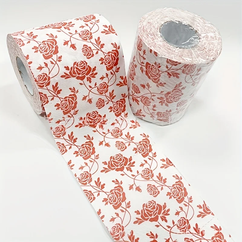 3-Ply Thick Floral Printed Napkins 160 Sheets/Roll Water Resistant No Fade Disposable Paper Towels Party Home Decor Atmosphere