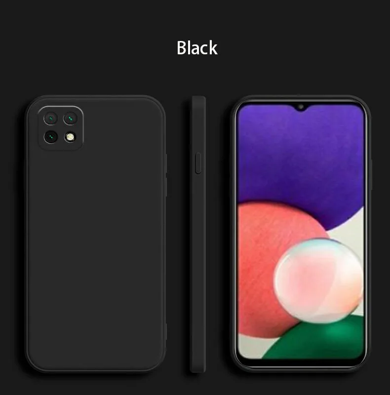 For Samsung A22 5G Square Matte Soft TPU Case For Samsung Galaxy A22 5G Shockproof Cover Coque