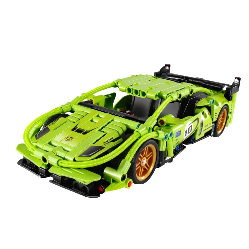 

Racing car technology parts pull-back car building blocks model compatible small particles educational assembly toy gift