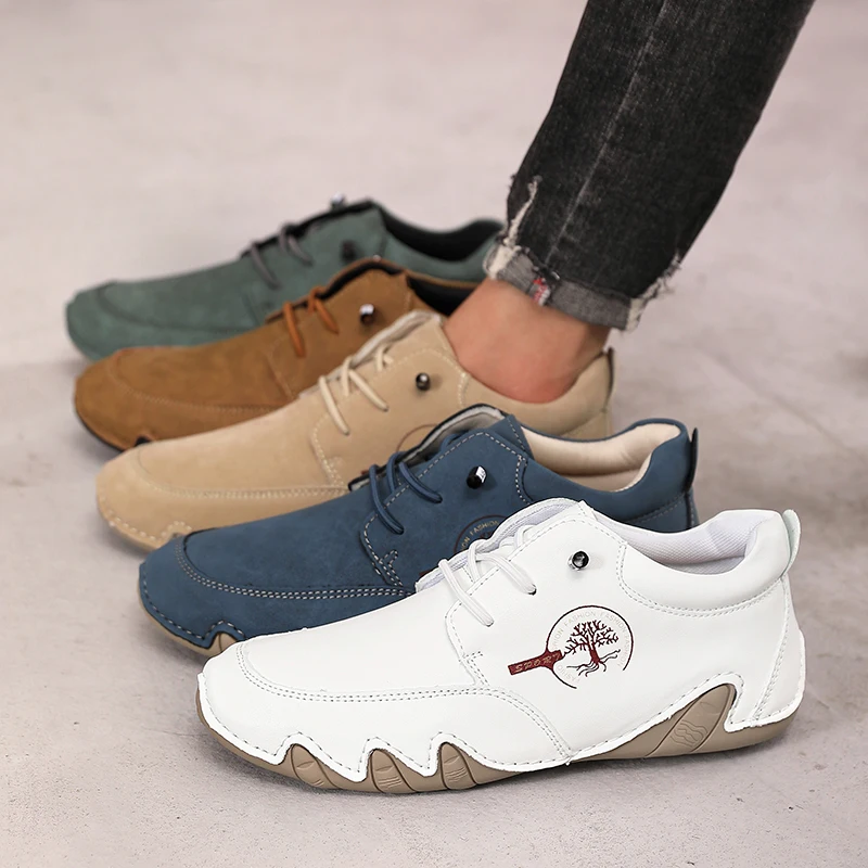 

Men's Flat Casual Shoes Handmade PU Casual Shoe Outdoor Sports Shoes Designer Shoes Hiking and Mountaineering Boots Skateboard